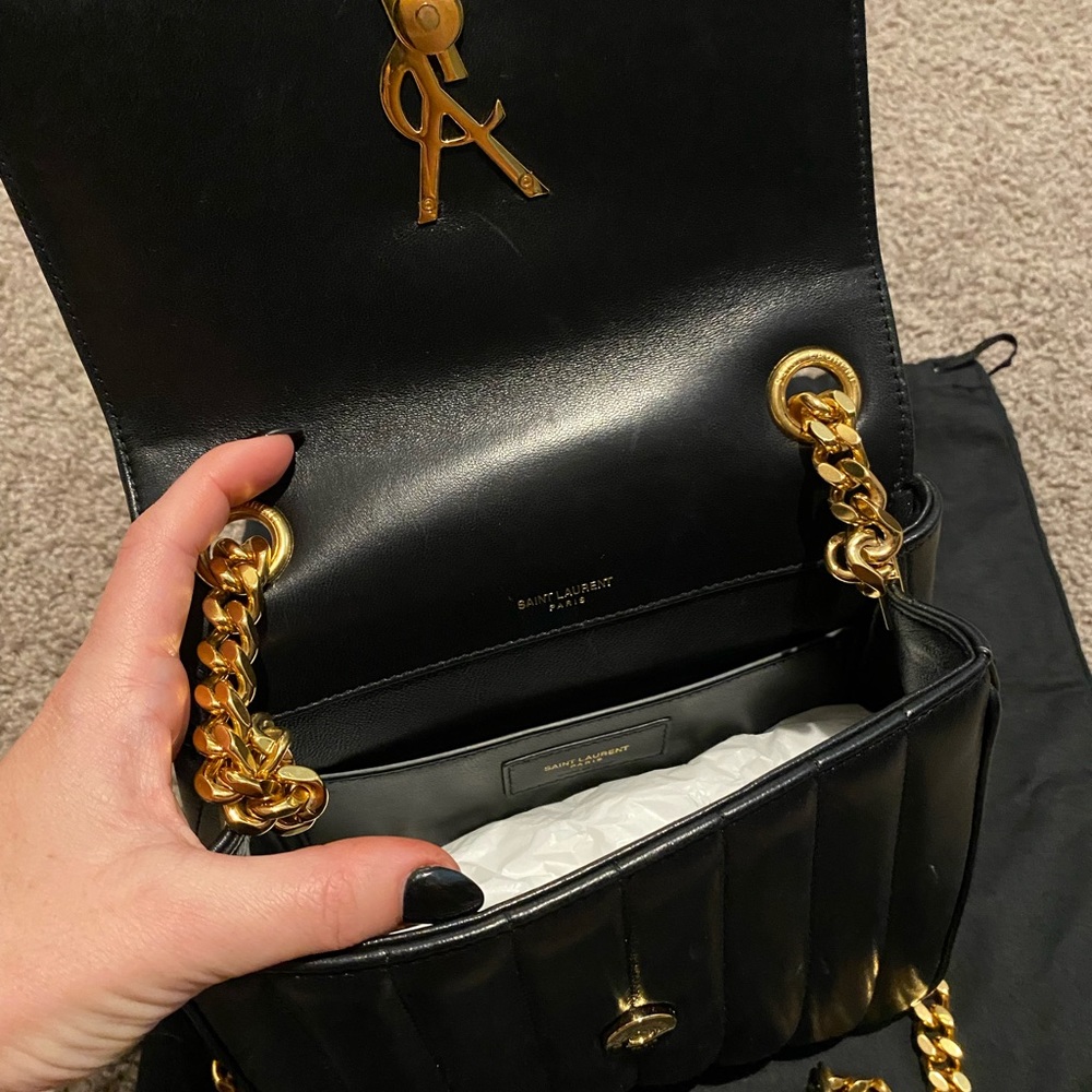 AUTHENTIC YSL VICKY LEATHER CROSSBODY BAG - Picture 4 of 16